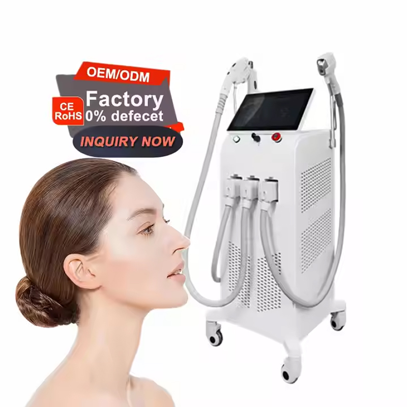 Professional 3-in-1 IPL & Diode Laser & nd yag picolaser machine for hair removal acne treatment tattoo removal