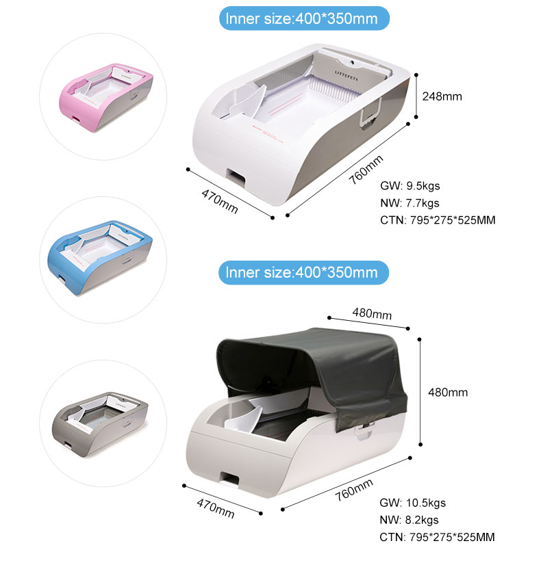 Smart Cat Toilet Litter Box Automatic Self-Cleaning heavy duty cat litter box tray