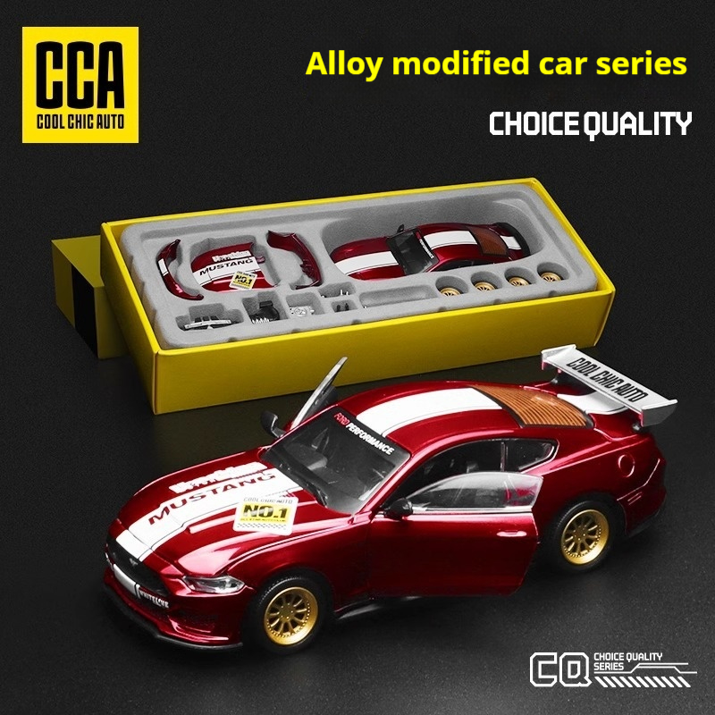 CCA 1:42 alloy classic Ford Mustang GT Race Sports Car Modification DIY Car Model Metal Model Children's toy gifts