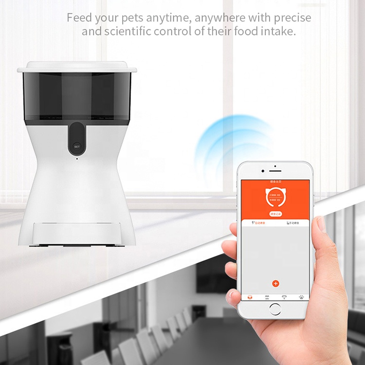 Automatic Dog Feeder Cat Microchip WIFI Control Smart Automatic Pet Feeder With Camera