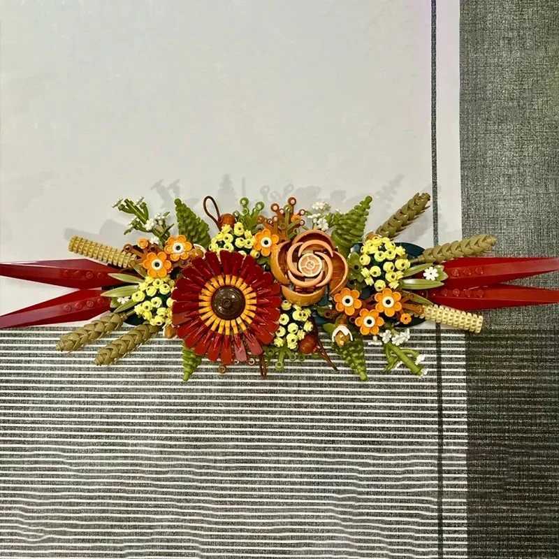 812PCS Eternal Flowers Bricks Dried Flowers Building Blocks Wall Decoration Crafts Set Adults Toy Birthday Gift Compatible 10314XJ241125