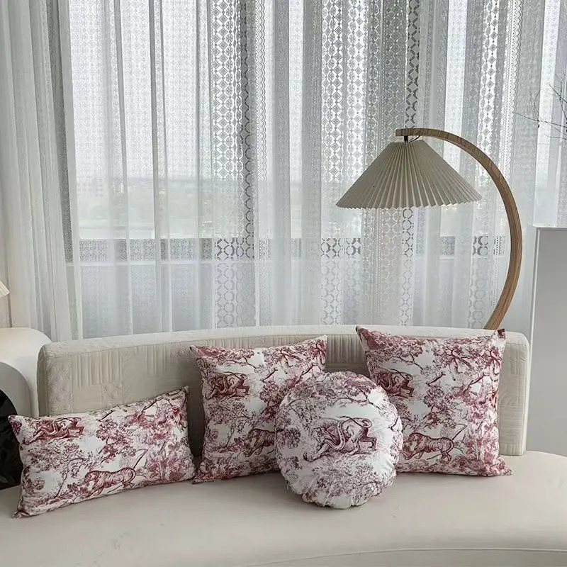 Velvet jungle pillowcase soft cushion cover waist pillowcase backrest pillowcase cushion cover 241125