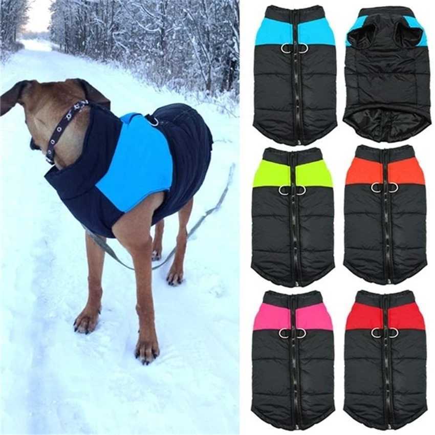S-7XL Pet Dog Clothes Fashion Winter Thicken Warm Cotton Dog Coat Waterproof Jacket for Puppy Small Medium Large Dogs VestXJ241125