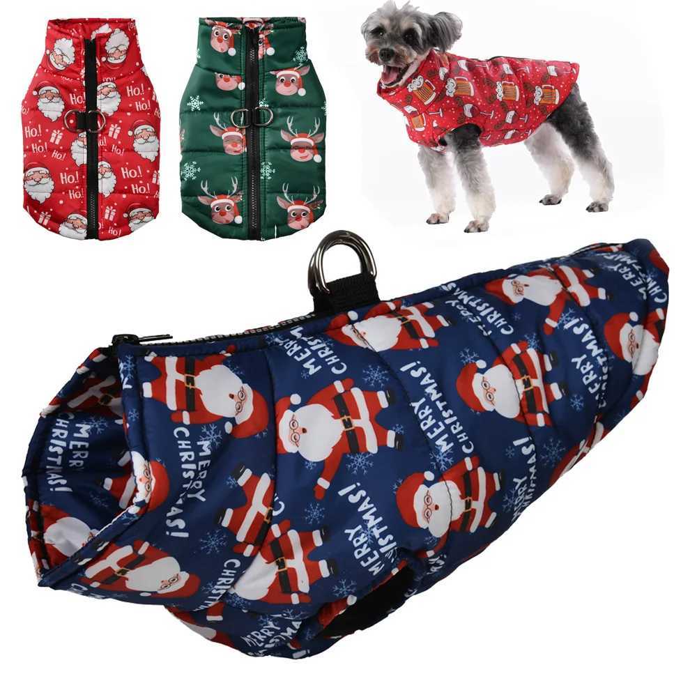 Christmas Pet Dog Clothes Autumn Winter Waterproof Puppy Print Jacket Coat for Small Medium Dogs Cats Teddy Chihuahua CostumesXJ241125
