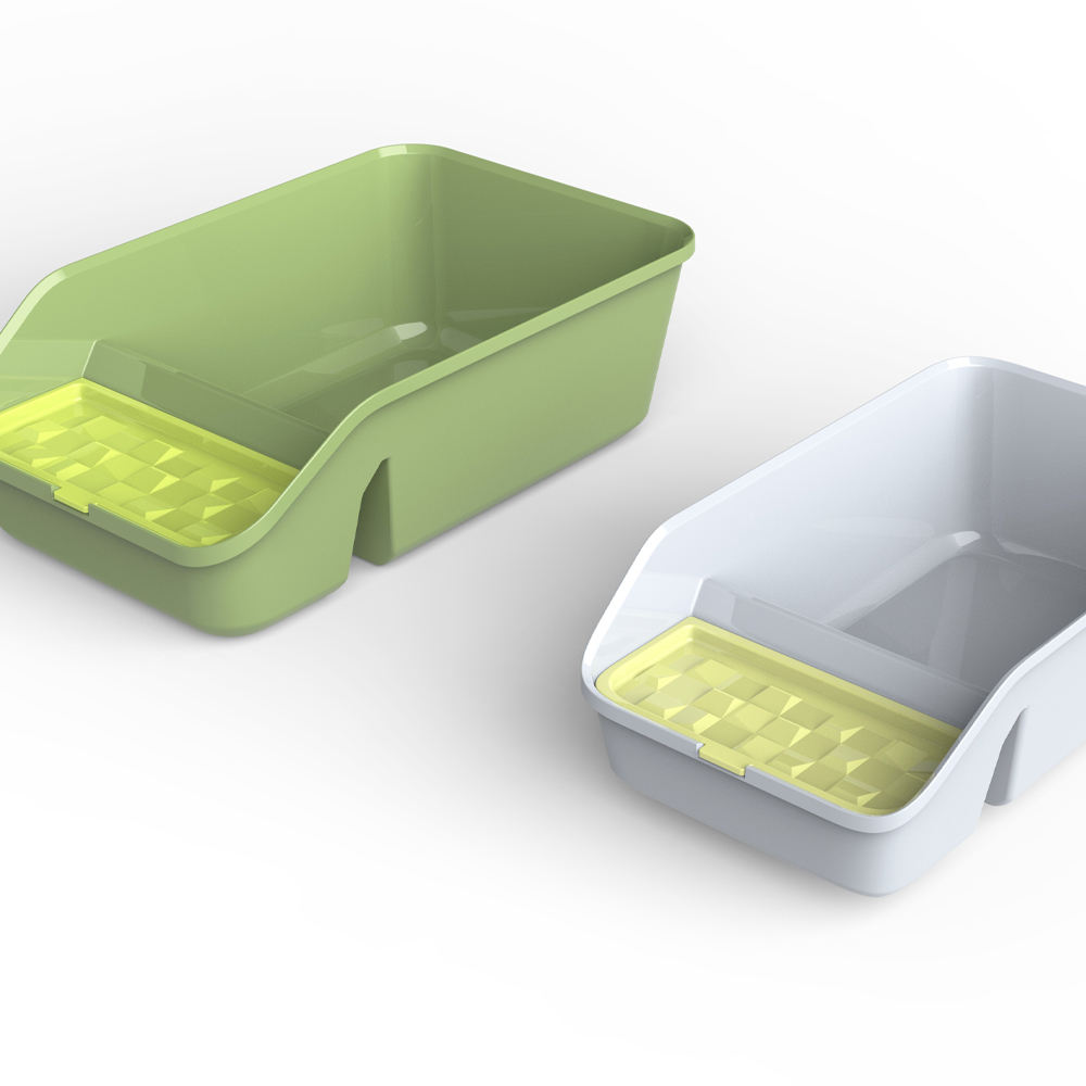 Emily Pets Premium Factory Manufacture Cat Cleaning Products Plastic Large Space Cat Toilet Box Cat Litter Box With Litter Scoop