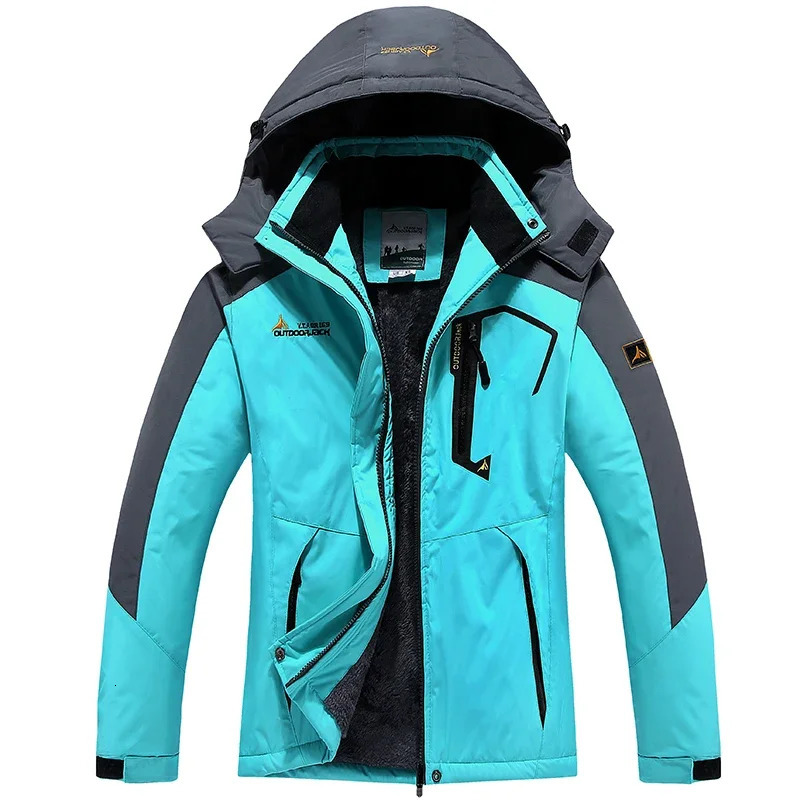Outdoor plus cashmere Jacket threedimensional lock temperaturecold warm waterproof wind fabric ventilation coat 241112