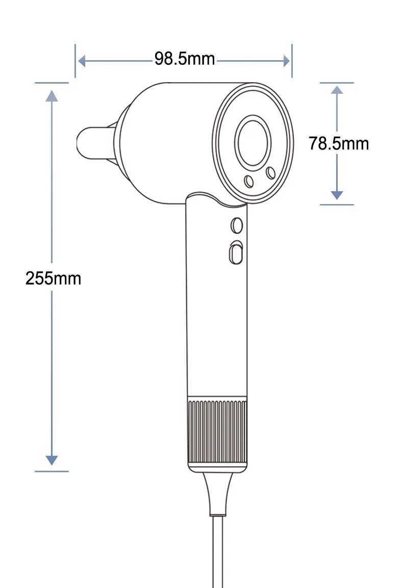PuRuiKai hair dryer hot air comb function professional electric hair dryer brush multifunctional salon style tool quick hair dryer W241125