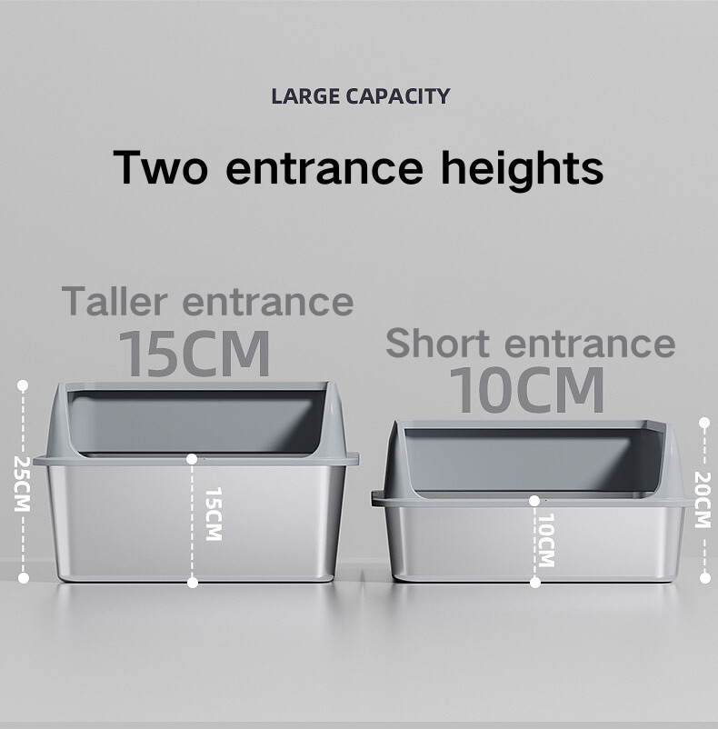 New Arrival Stainless Steel Cat Litter Box Cat Toilet With Litter Scooper Self-cleaning Cat Sand box
