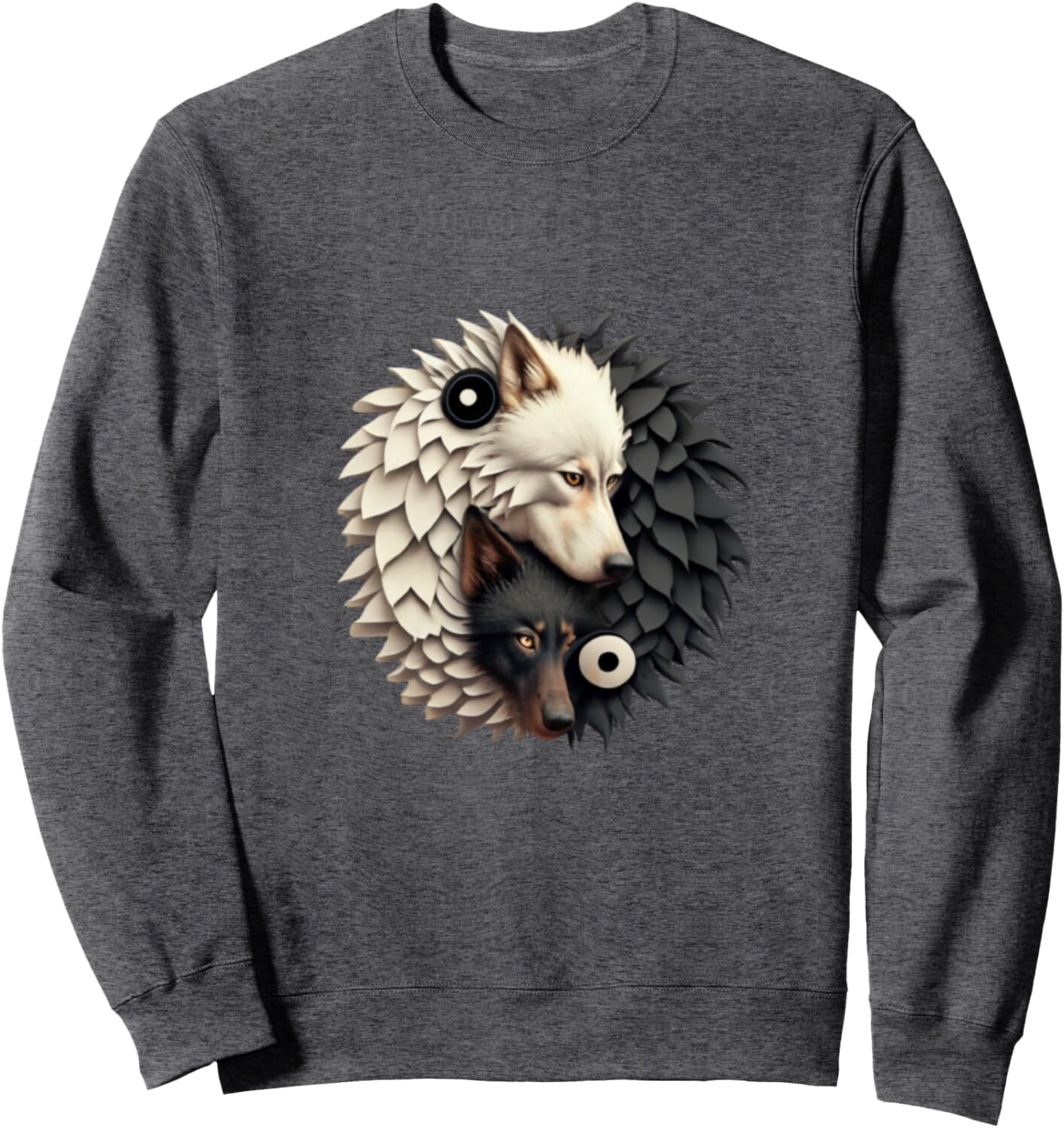 Long Sleeve Shirts for Men sweatshirt Wolf Style Design Sweatshirt Streetwear Casual tops clothes Cool and warm