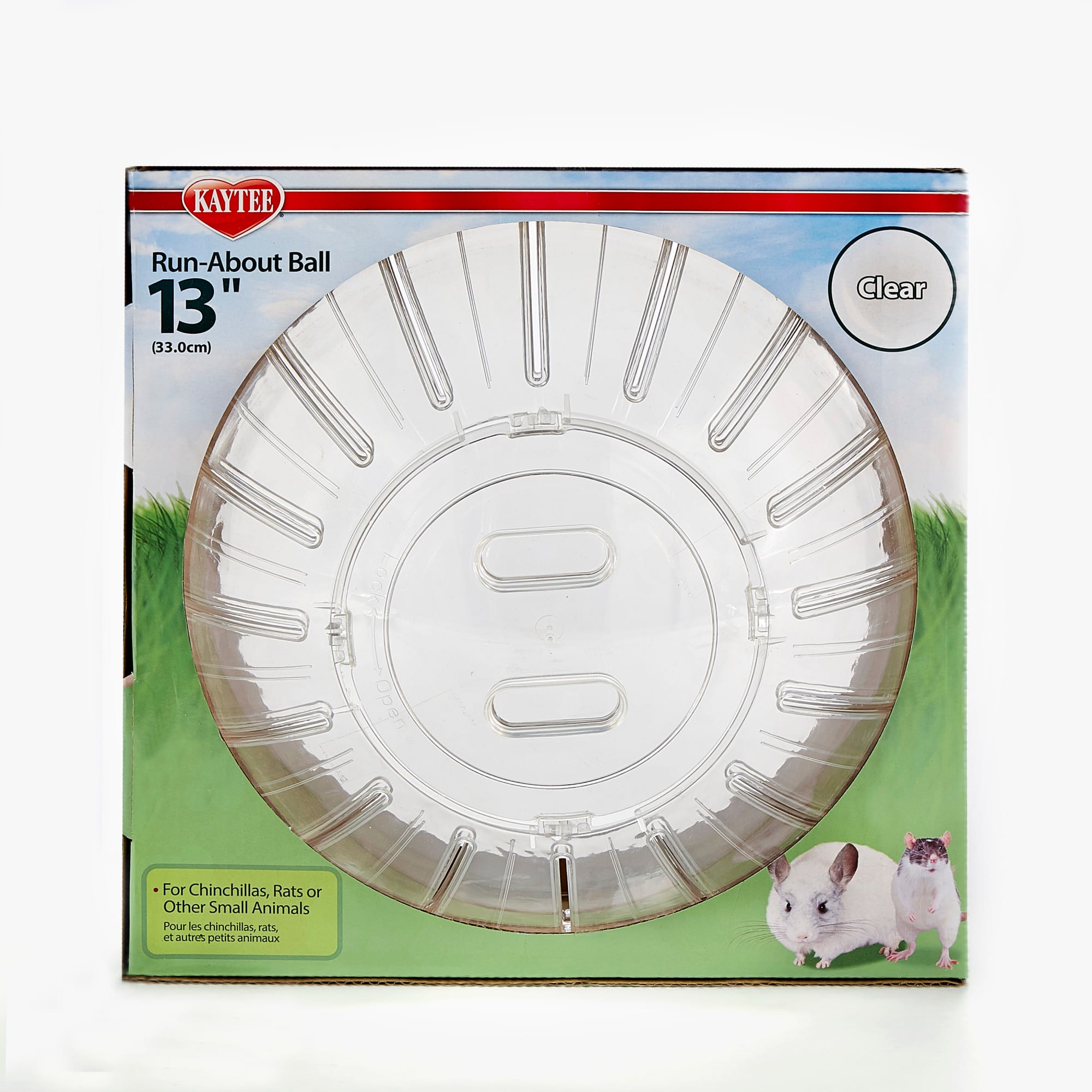 Kaytee Clear Mega Run-About Exercise Ball for Small Animals, 13"