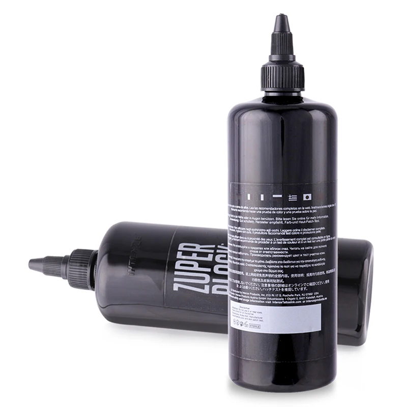 Intenze INK Professional Tattoo Ink Zuper Black 12 oz (360ml)