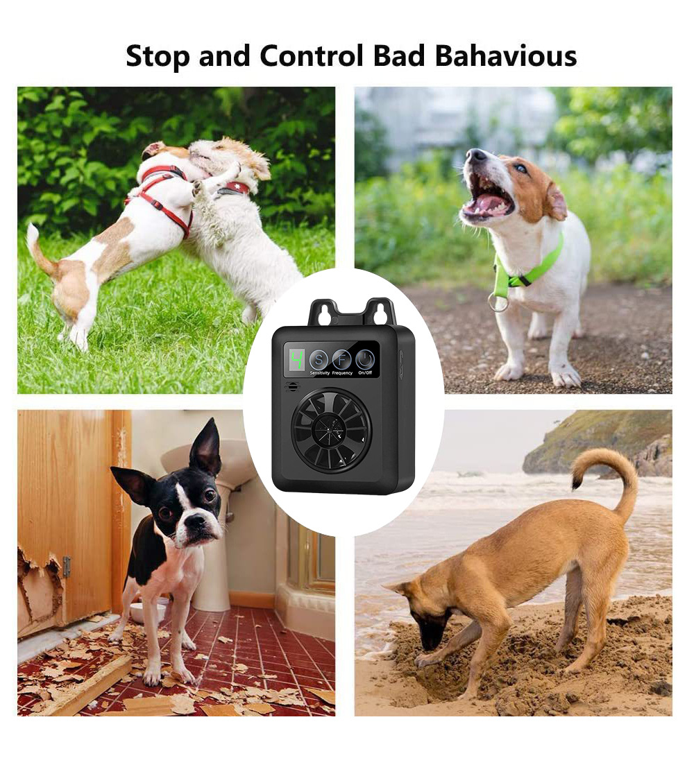 iPetDog New Arrival Anti Dog Bark Ultrasonic Pet Training Device Dog Repeller with Led Light