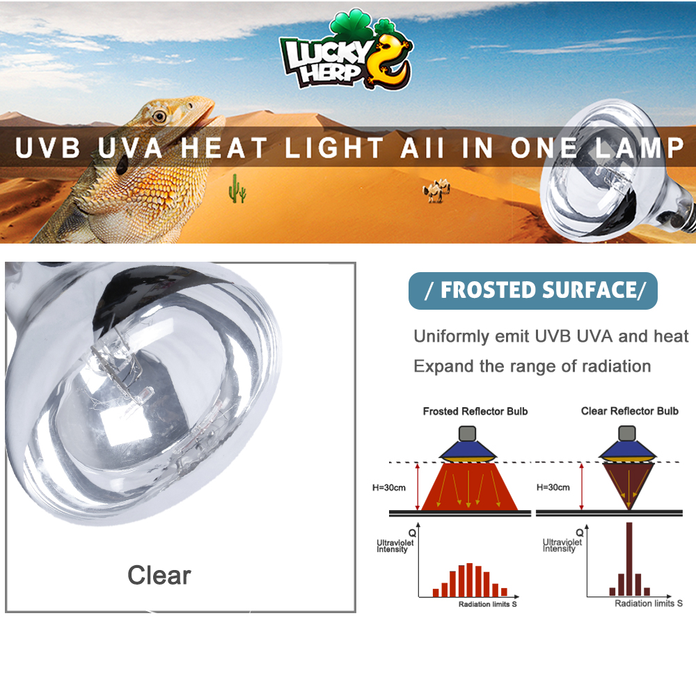 r115 125w/160w heat uvb clear mercury light bulb lamp for reptile pets