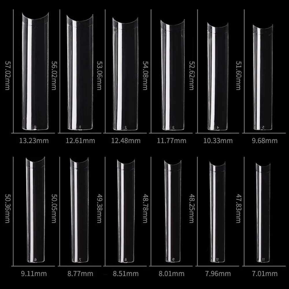 60 pieces of XXXL square without C-curve/ballet dancer/coffin nail tip transparent/natural ultra long traceable full coverage nail art fake nailsW2411