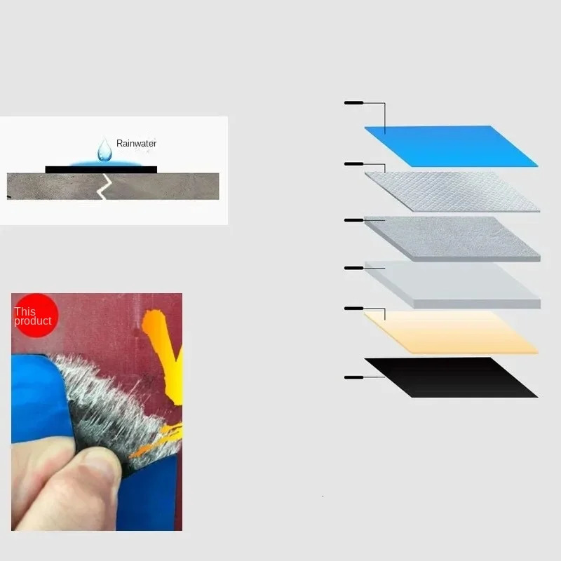 10 meter roof leak proof repair adhesive tape waterproof wall sticker paper thermal insulation sealing adhesive sealant household hardware 241121