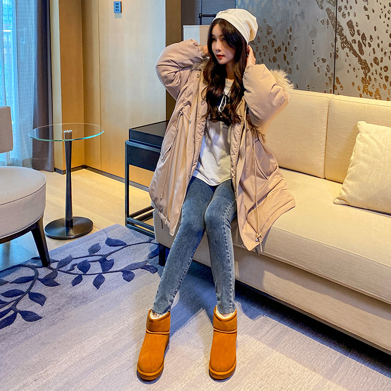 designer fashion Women's snow boots 2024 new cowhide anti slip winter warm and plush thick classic short tube snow cotton boots for women bf7