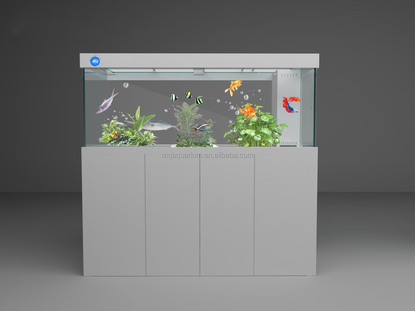 Aquarium living room glass ultra white tank large, medium and small professional bottom filter aquarium fish tank