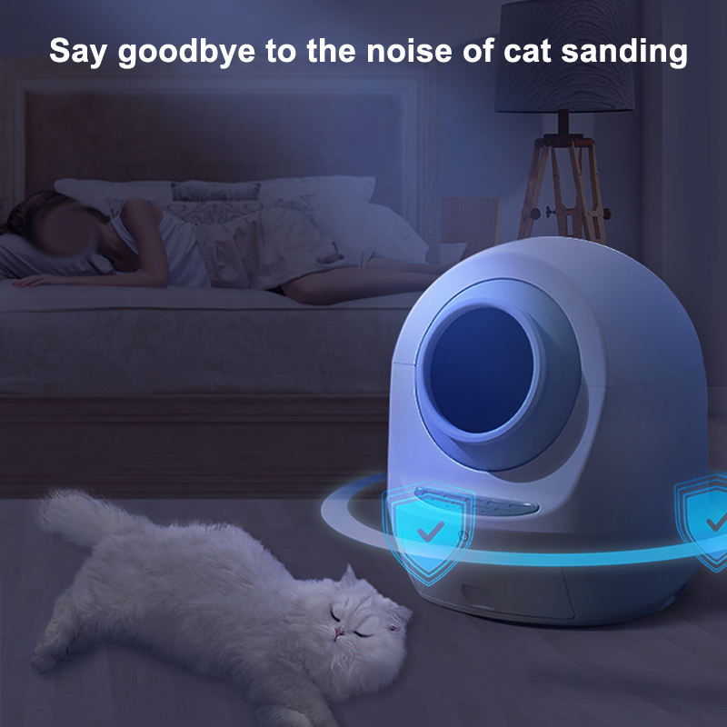 2022 New Type Pet Cute Design Auto Clean The Cats Sand Basin Sifting Cat Link 3 Tray Self Sifting Automatic Litter House Box
