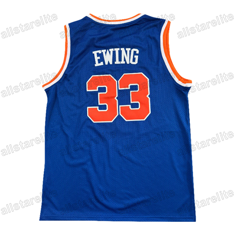 Men's #33 EWING Embroidered Basketball Jersey - Breathable Polyester, Machine Washable, Round Neck, Loose Fit for Sports & Casual Wear