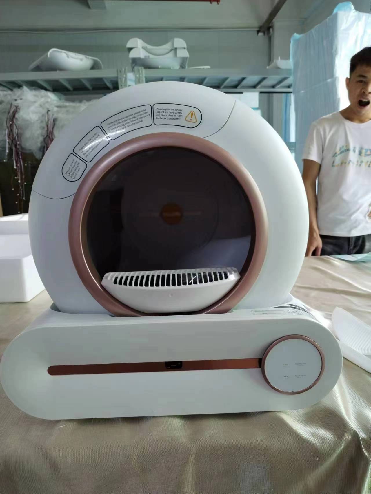Warehouse Lowest Price Automatic Litter Box Spare Parts Anti Splash Filter Litter Box For Cats Automatic Cat Toilet Litter Box