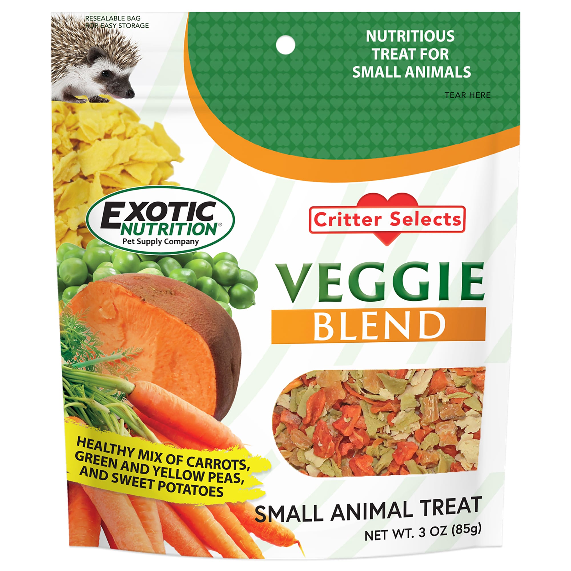 Exotic Nutrition Critter Selects Veggie Blend Small Pet Treat, 3 oz.