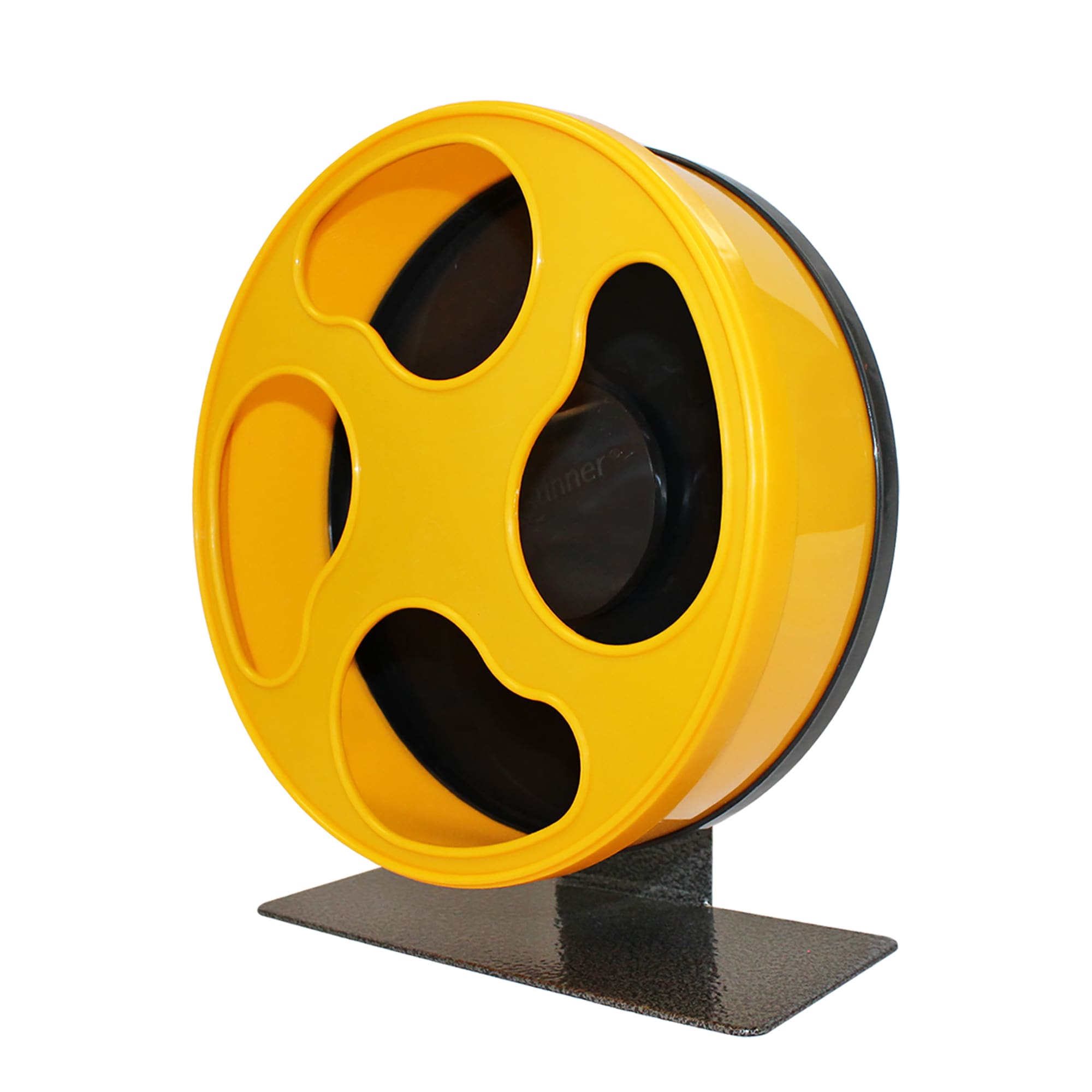 Exotic Nutrition Silent Runner Yellow Pet Exercise Small Wheel, 9" L X 4" W X 10" H