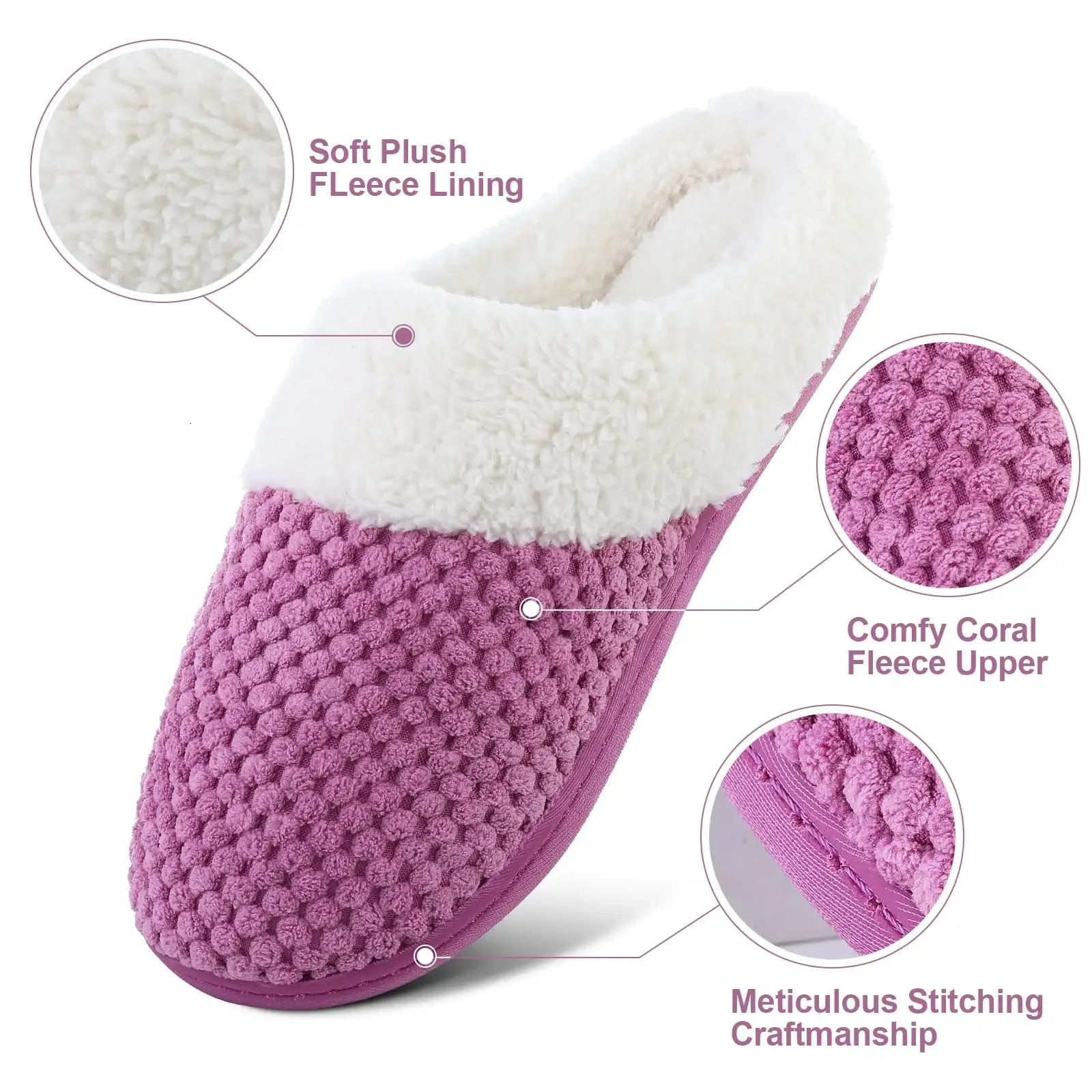 Goosecret Winter Fur House Slippers For Women Men Indoor Soft Comfort Fleece Lined Plush Flat Slipper Bedroom Casual Cotton Shoe 241125
