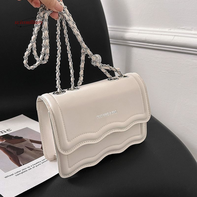 New niche wave small square bag with a chain like feel, underarm single shoulder crossbody bag H726#18 swissmilitary