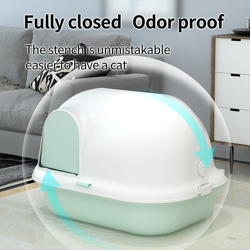 Cat Litter Box,Portable Cat Litter Box with Lid, Enclosed Litter Box Anti-Splashing and Easy Installation