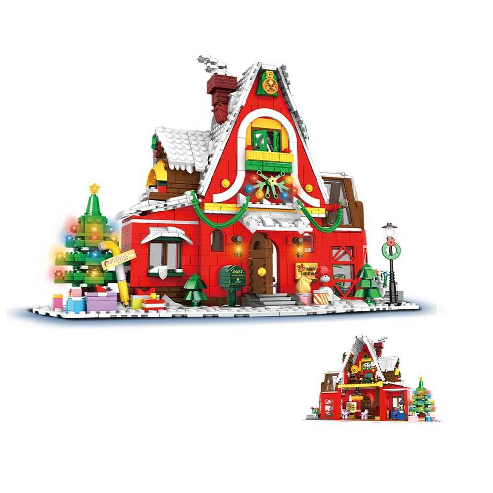 2023 Ci Creativi Winter Village Christmas House Christmas ART House Model Building Blocks Bricks Kids Toys Christmas GiftXJ241125