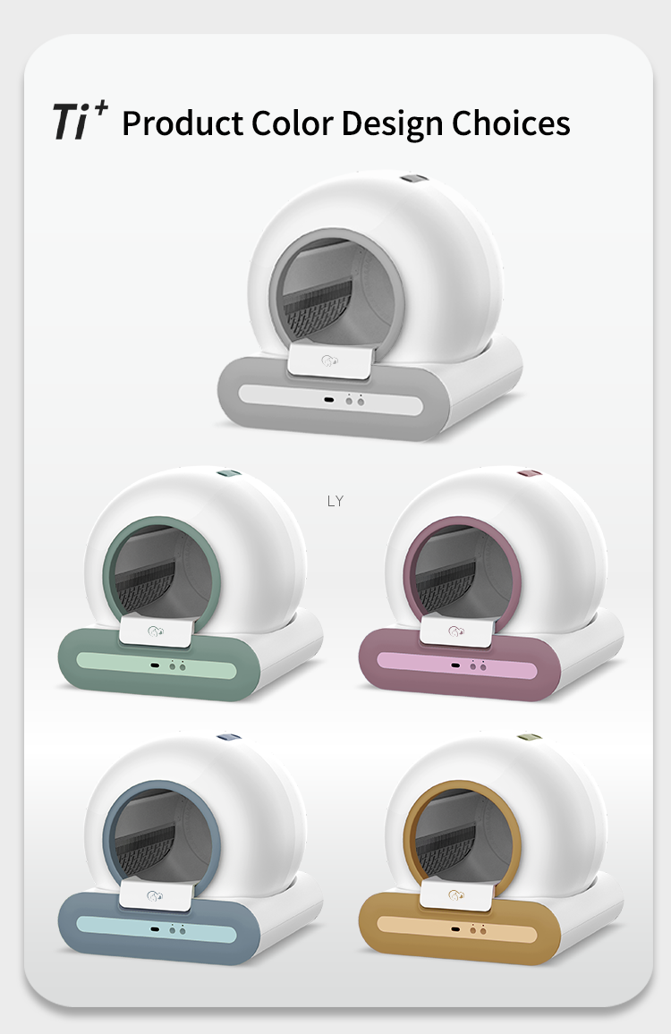 New Ti+ EU Warehouse Low Price APP Controlled Intelligent Smart Self-Cleaning Cat Litter Box Automatic Plastic Cat Toilet