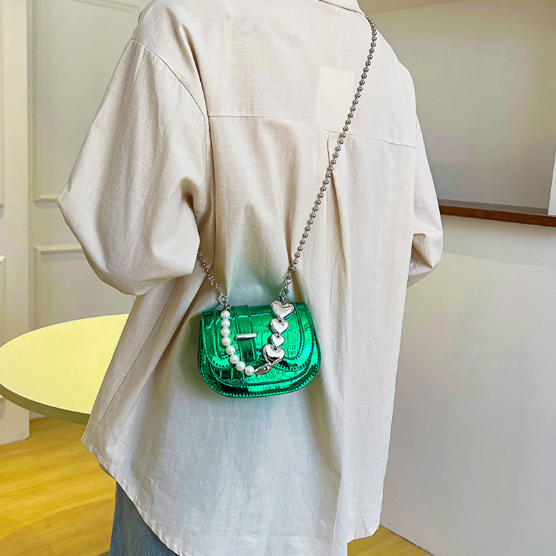 Free Shipping Mini Women's Small Pu Leather 2024 New Winter Fashion Designer Premium Texture Slant Ladies Glossy Chain Designer Bag Luxury Bag To
