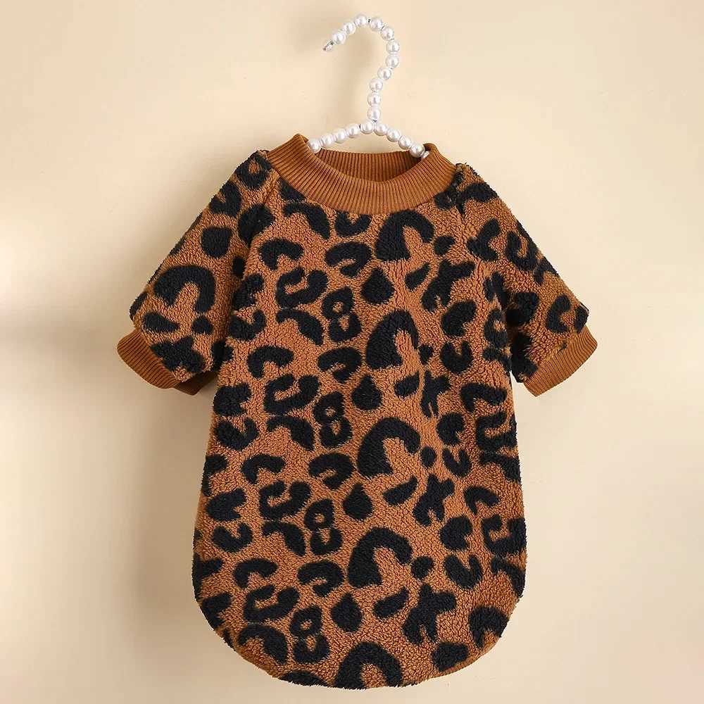 Puppy Pullover Dog Clothes Leopard Printed Pet Vest Winter Dog Clothes For Small Medium Dogs Puppy Cat Chihuahua Yorkie Pug CoatXJ241125