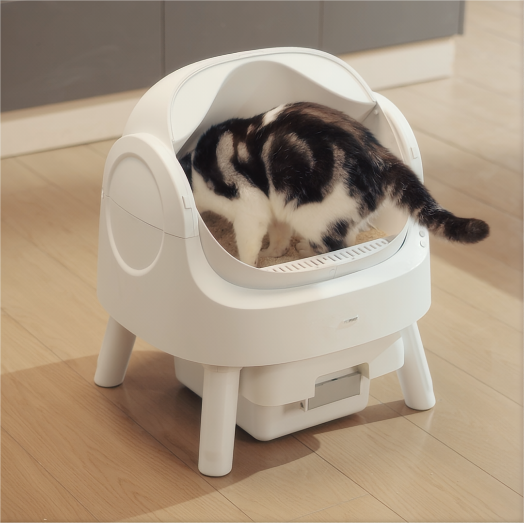 PETPIVOT Self-cleaning litter box designed for cats easy using without apps
