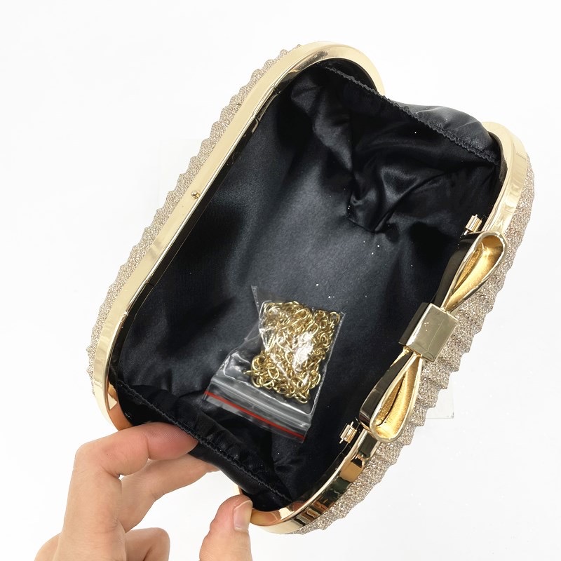 Wedding Bridal Clutch Handbag Women Evening Party Bag Chain Shoulder Bags Elegant Rhies Egg Shape Banquet Purse 240722
