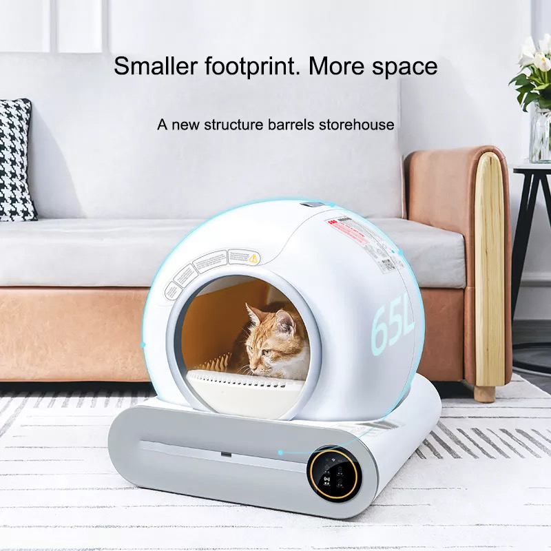 Smart Quick Self Cleaning Big Cat Toilet Automatic APP Remote Control Auto Cat Litter Box