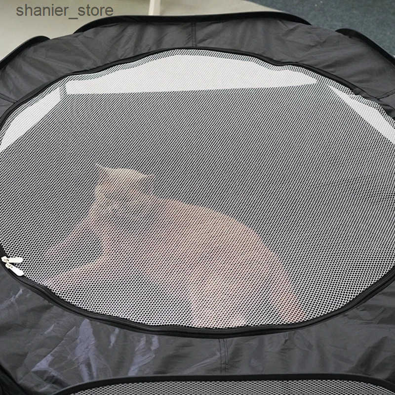 Cat Interactive Electronic Toys Cat Tunnel Cage House 2-in-1 Interactive Folding Outdoor Game Tent and Tunnel Rabbit Kitten Rabbit Hamster Ferret Blac