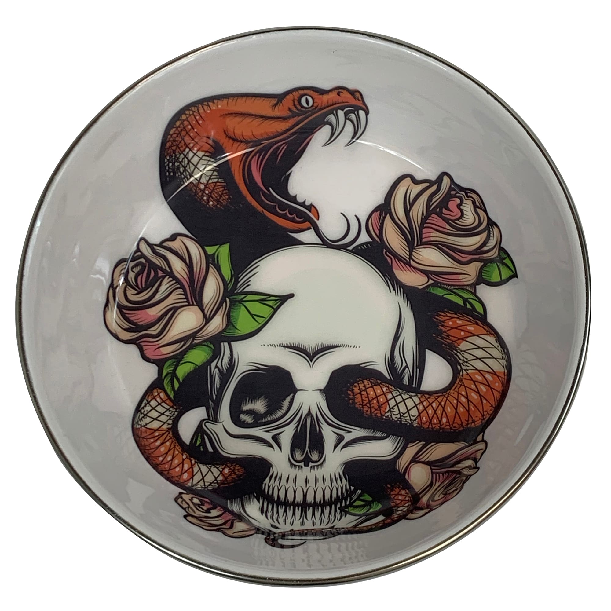 Multipet Komodo Reptile Bowl with Skull & Snake Design, Medium