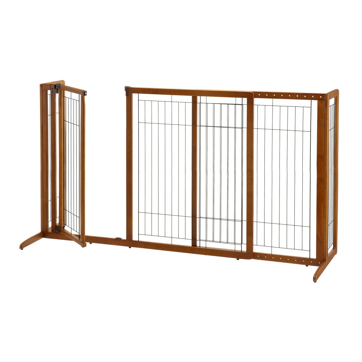 Richell Deluxe Freestanding Pet Gate with Door, Large