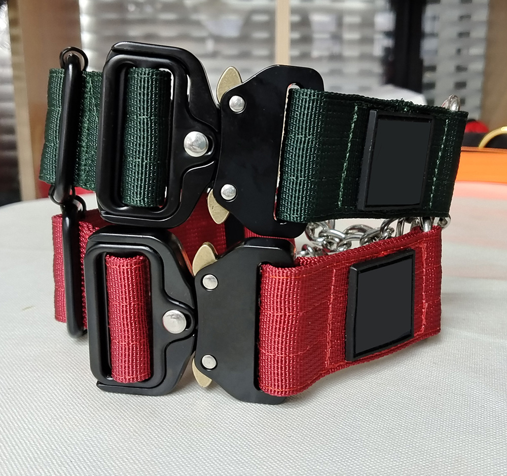 half chain pet dog collar designer big heavy duty nylon combat dog collar custom luxury 2 inch tactical martingale dog collars