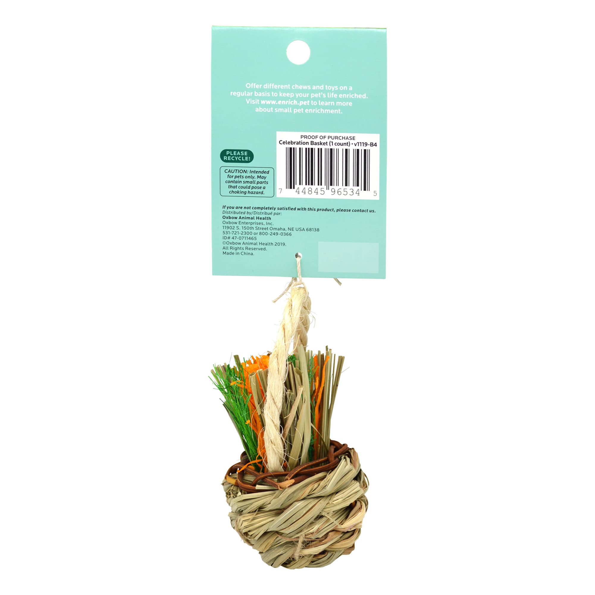 Oxbow Enriched Life Celebration Basket for Guinea Pig, 0.05 lb.