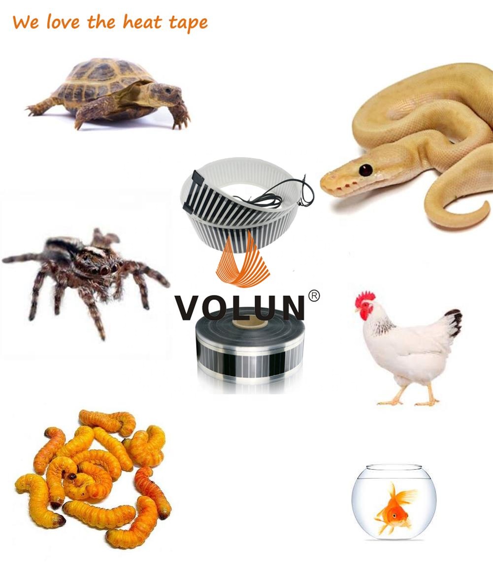 6" heating film 200W per sqm 120V electric heating tape flexible reptile heat tape