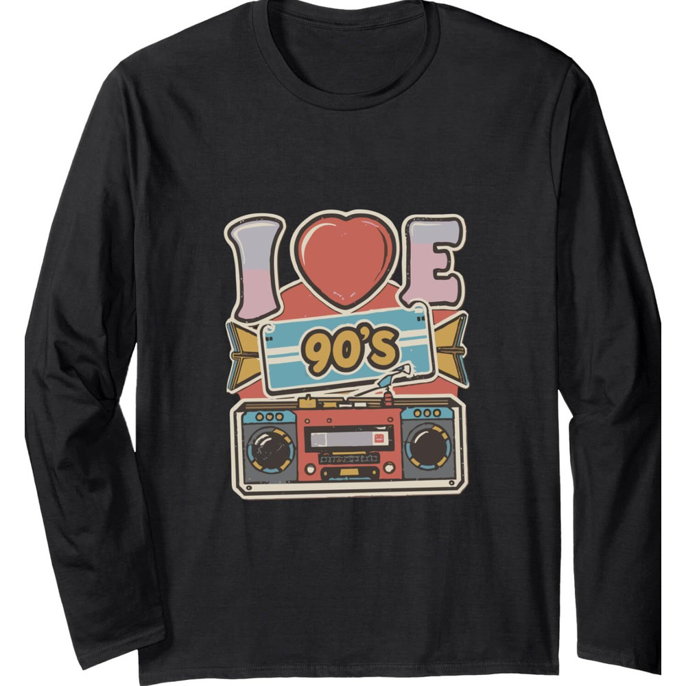 Long Sleeve Shirts for Men sweatshirt I Love the 90s - Funny 90s Meme Long Sleeve Streetwear Casual tops clothes color