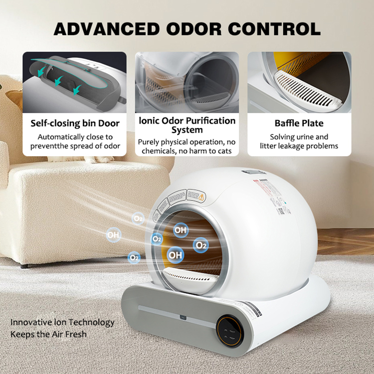 New Washable Silo Deodorant Smart Pet Toilet Infrared Induction Remote Control Large Capacity Closed Cat Litter Box