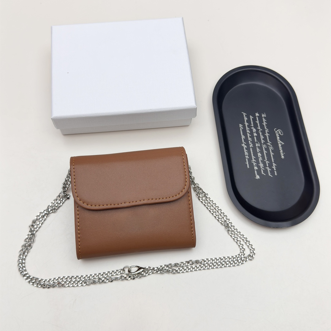 Designer Women chain wallet genuine leather clutch purse coin purses card holders
