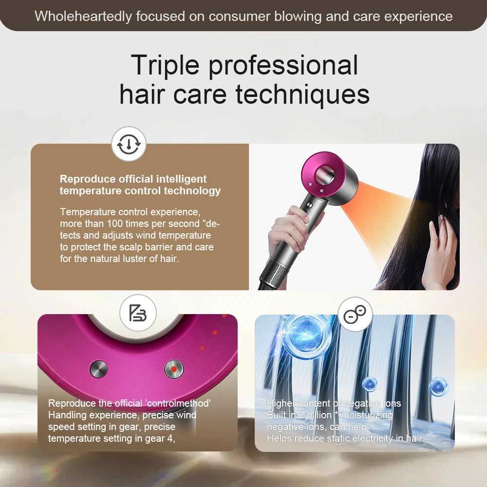 New high-speed silent brushless motor personal hair care styling negative ion tool constant anion electric hair dryer W241125