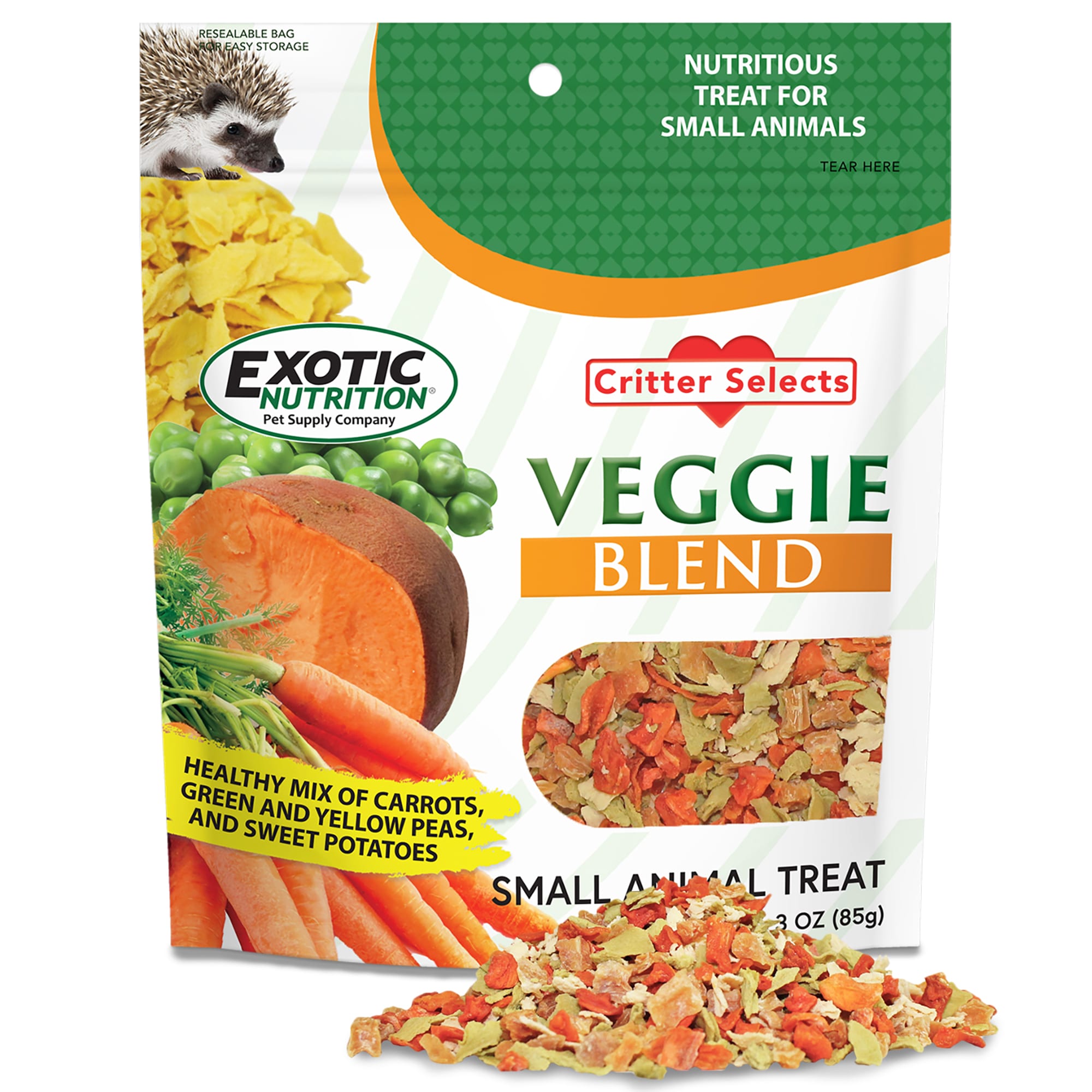 Exotic Nutrition Critter Selects Veggie Blend Small Pet Treat, 3 oz.