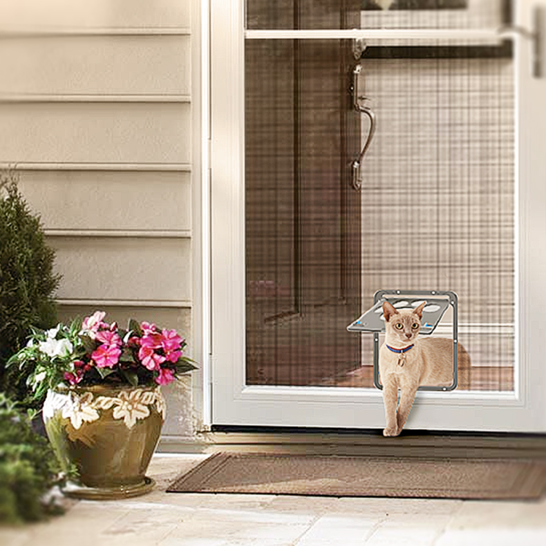 Wholesale Pet Door for Screen Door Lockable Magnetic Flap Screen Automatic Lockable Durable Door for Puppy Cats