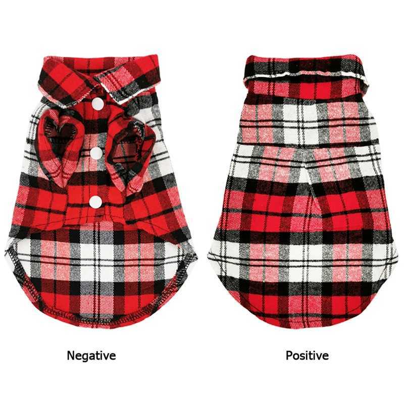 Dog Shirts British Style Plaid Pet Dog Cat Clothes Cotton Puppy Cat Coat Jacket For French Bulldog Chihuahua Pet AccessoriesXJ241125
