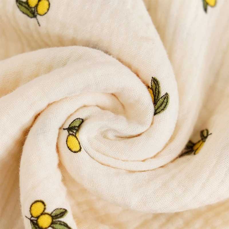 Blankets Swaddling Cotton Swaddle Blanket Baby Blanket Floral Print Muslin Diaper Swaddle New Born Crinkle Fabric Stroller Cover